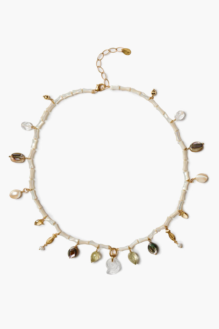 chan luu Nautilus Charm Necklace White Mix Necklaces