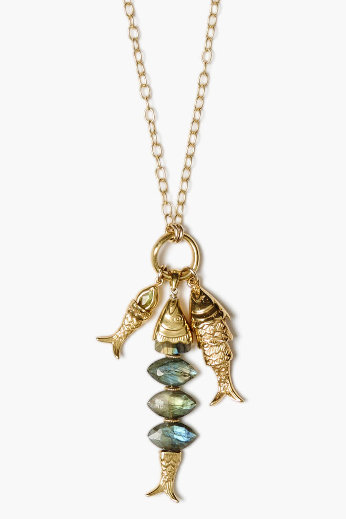 chan luu Orris Charm Necklace Labradorite Necklaces