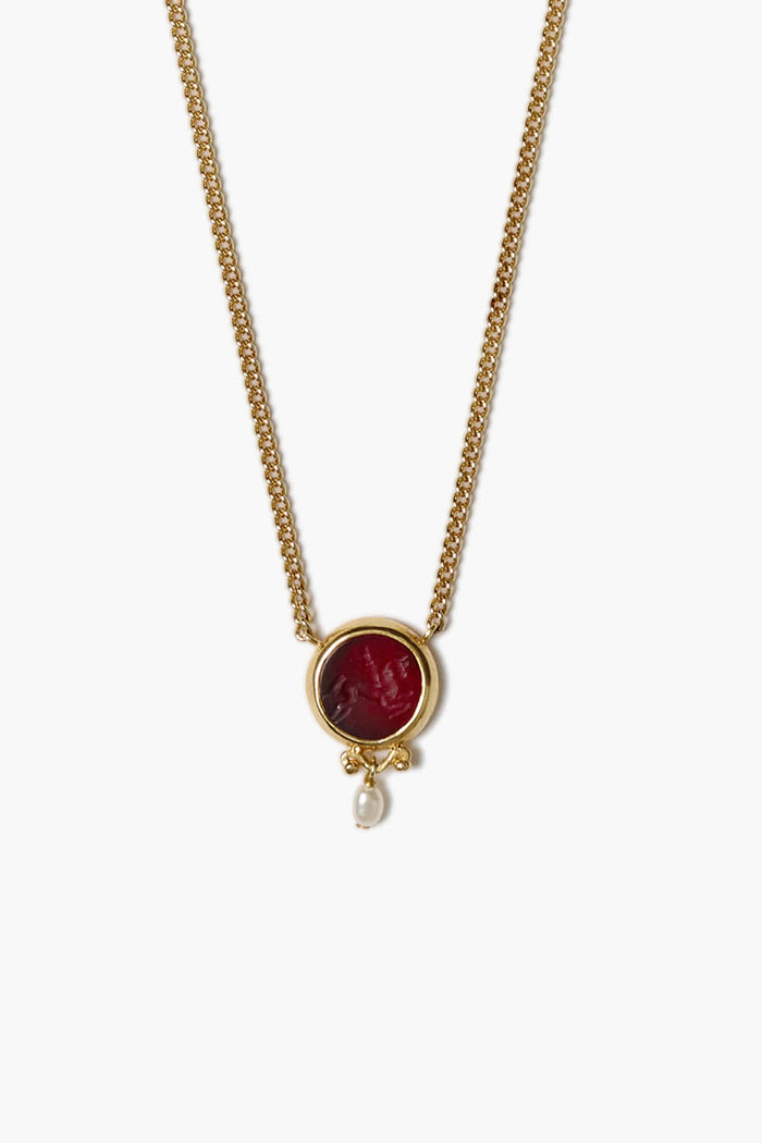 chan luu Pegasus Intaglio Necklace Carnelian Necklaces