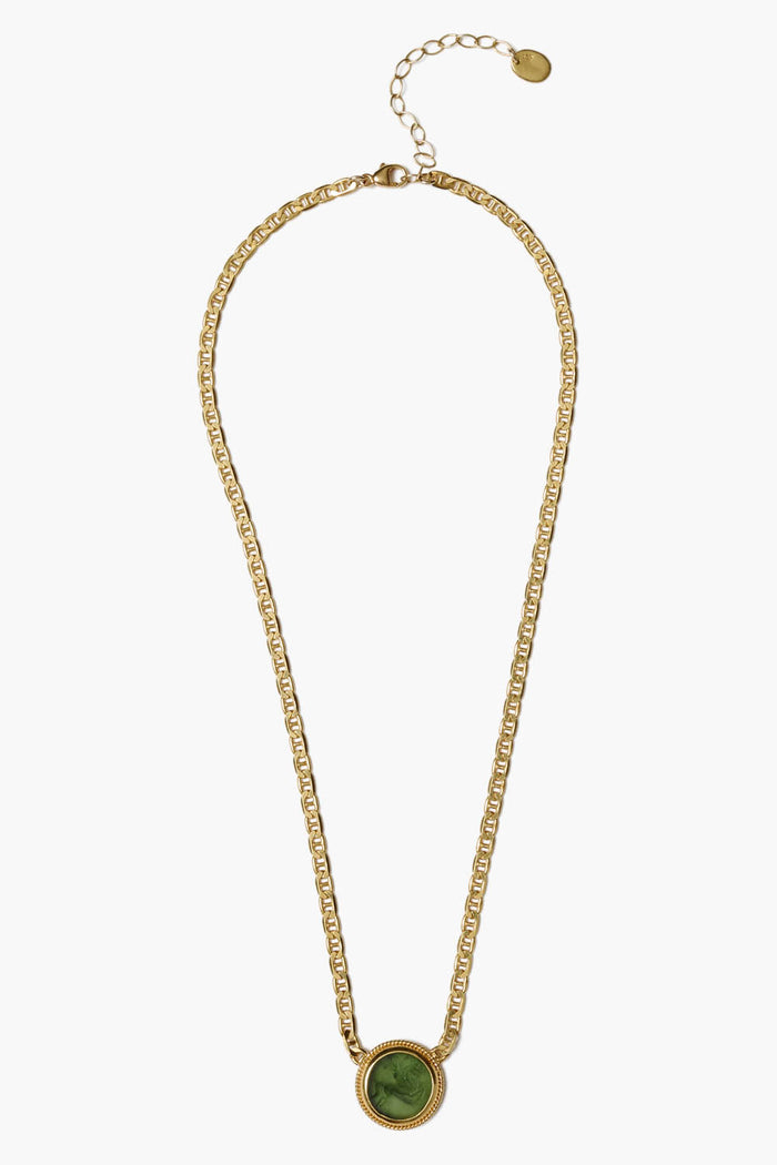 Chan Luu Pegasus Intaglio Necklace Green Jade Necklaces