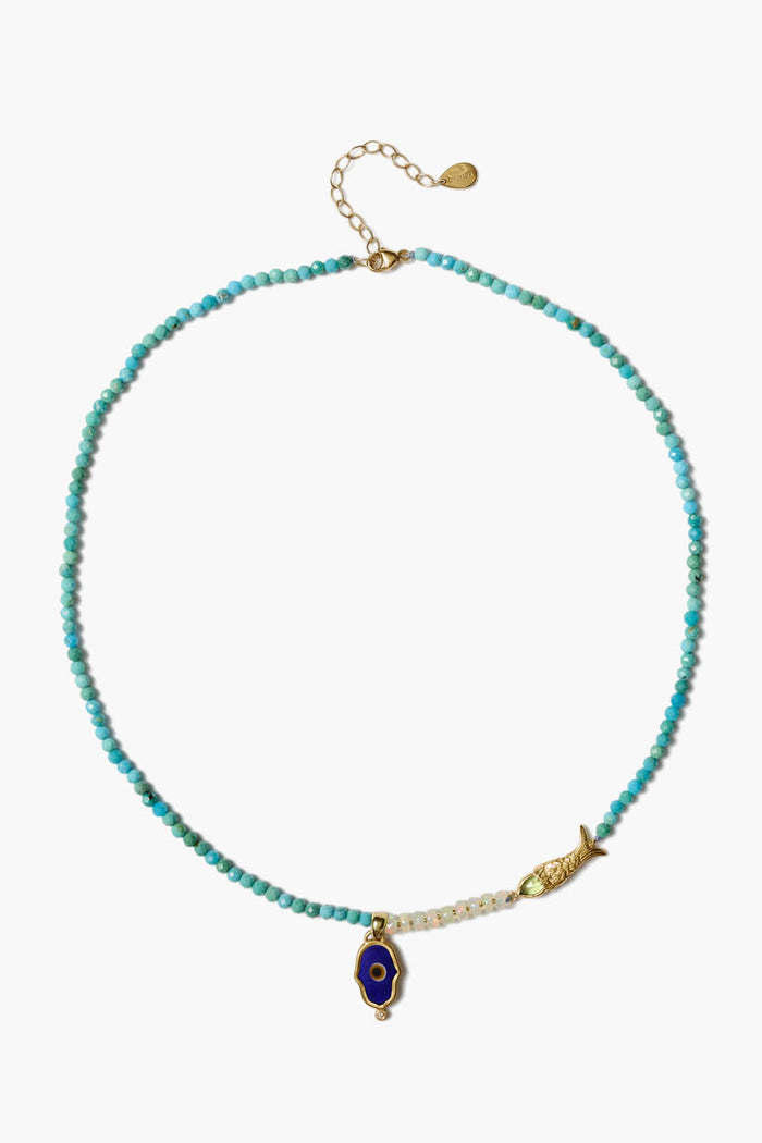 chan luu Sedna Evil Eye Necklace Turquoise Mix Necklaces