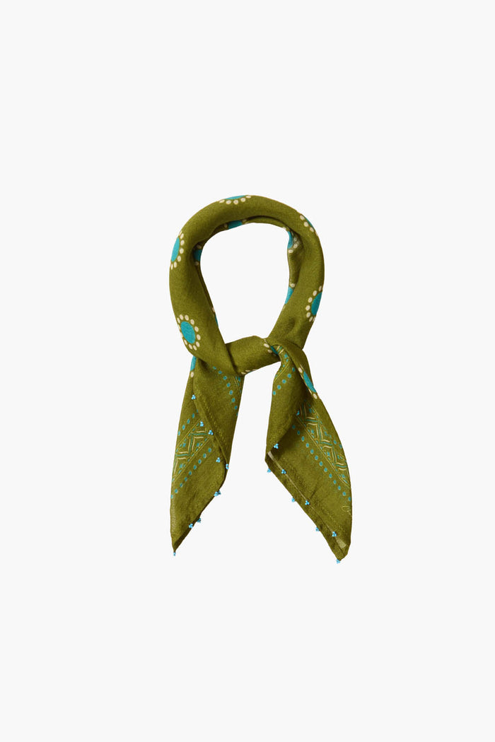 Chan Luu Sundial Dot Bandana Cardamom Seed Accessories