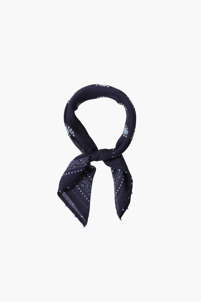 Chan Luu Sundial Dot Bandana Pageant Blue Accessories