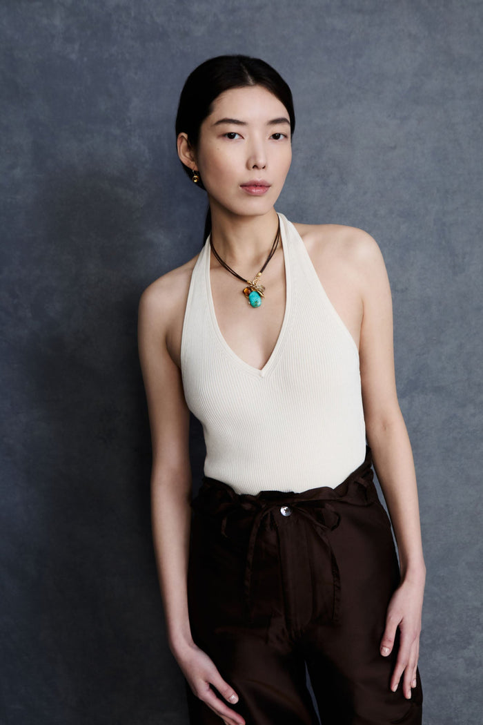 Chan Luu Traveler Leather Charm Necklace Turquoise Necklaces