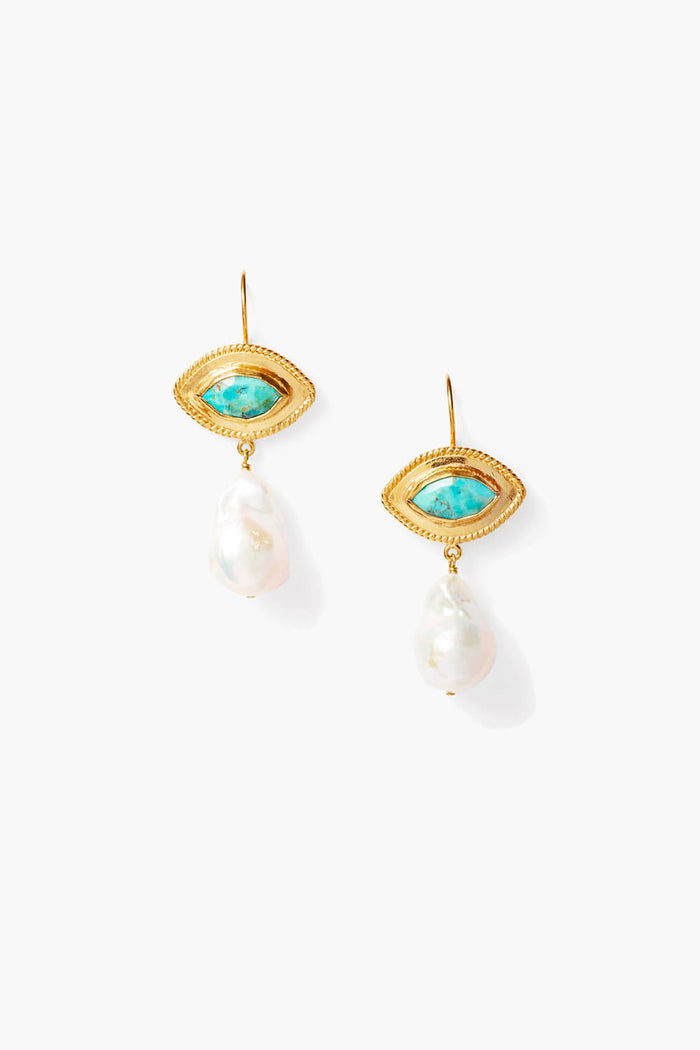 chan luu Twist Evil Eye Earrings Turquoise Earrings