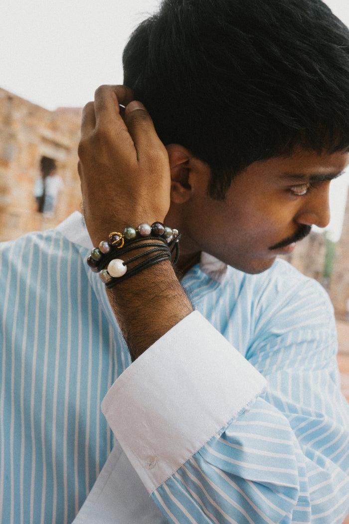 Chan Luu Vanya Leather Wrap Bracelet Black Bracelets