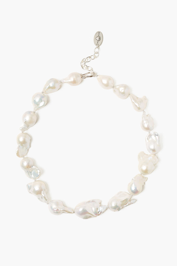 chan luu White Baroque Pearl Collar Necklace Necklaces