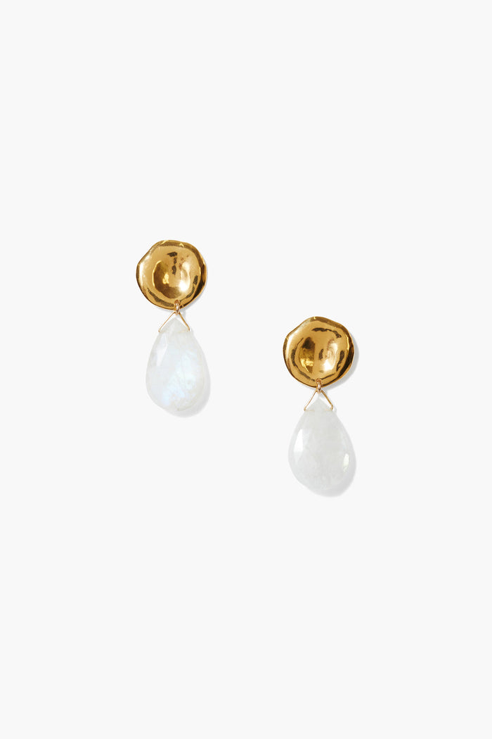 chan luu Yasmine Coin Drop Earrings Moonstone Earrings
