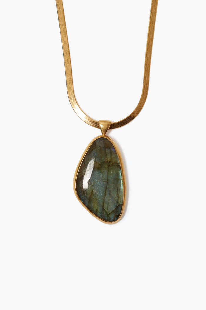 chan luu Yasmine Necklace Gold Labradorite Necklaces