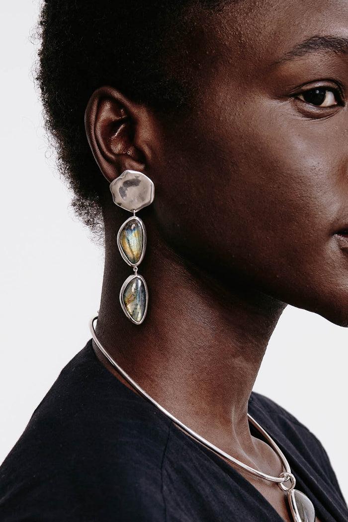 Chan Luu Yasmine Tiered Earrings Labradorite Earrings