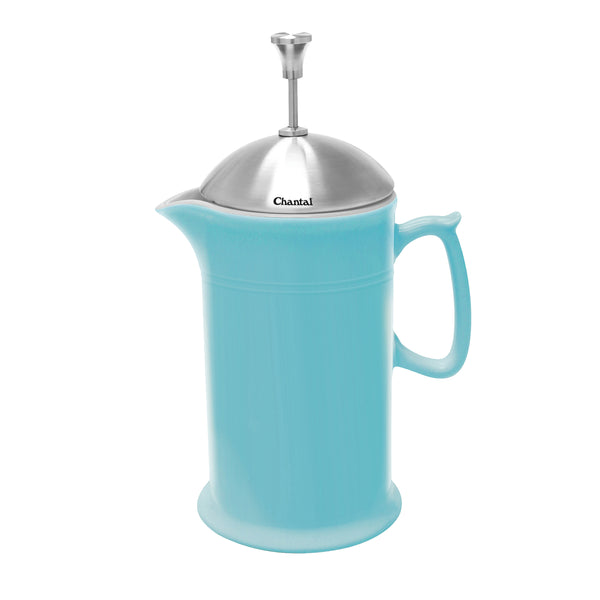 Chantal Ceramic French Press (28oz) With Stainless Steel Plunger Screen & Lid