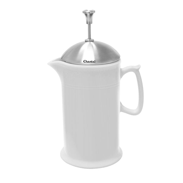 Chantal Ceramic French Press (28oz) With Stainless Steel Plunger Screen & Lid