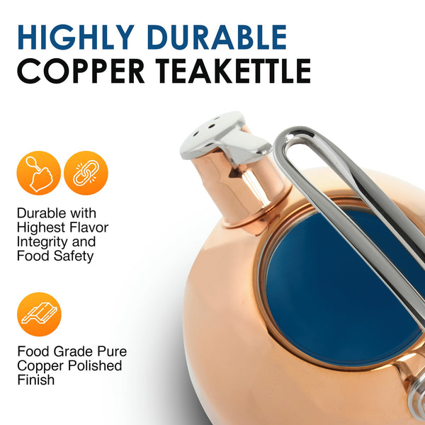 Chantal Copper Classic Teakettle (1.8 Qt.)
