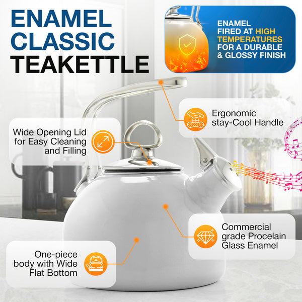 Chantal Enamel-on-Steel Classic Teakettle (1.8 Qt.)