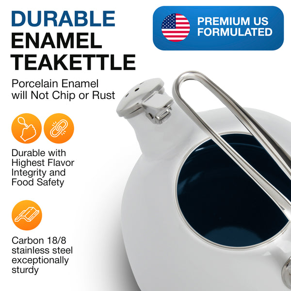 Chantal Enamel-on-Steel Classic Teakettle (1.8 Qt.)