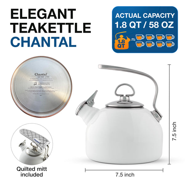 Chantal Enamel-on-Steel Classic Teakettle (1.8 Qt.)