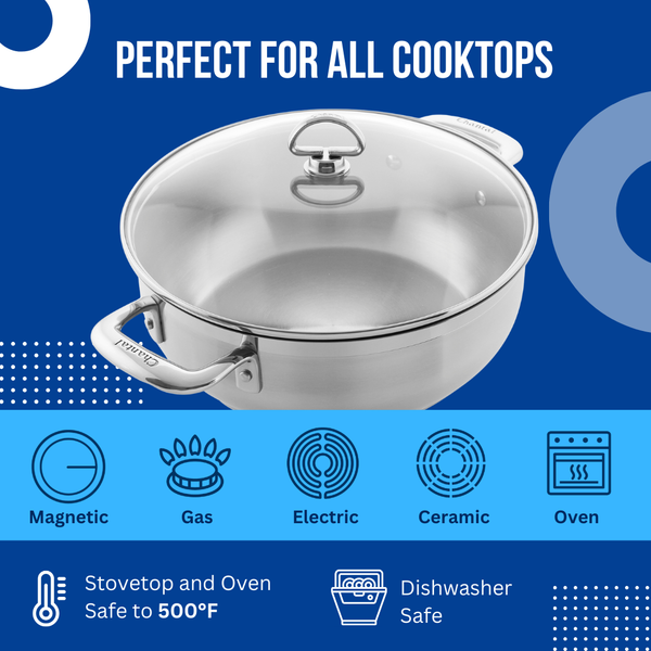 Chantal Induction 21 Steel Chef's Pan (5 Qt.)
