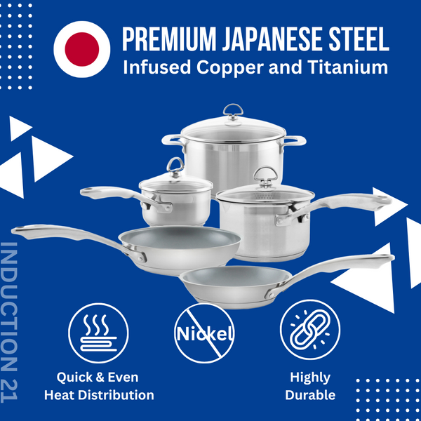 Chantal Induction 21 Steel Cookware Set (8 Pc.)