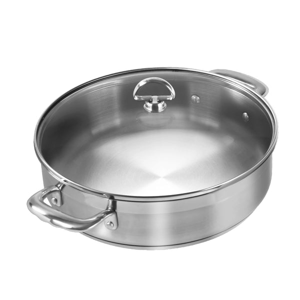 chantal Induction 21 Steel Sauteuse with Lid (5 Qt.)