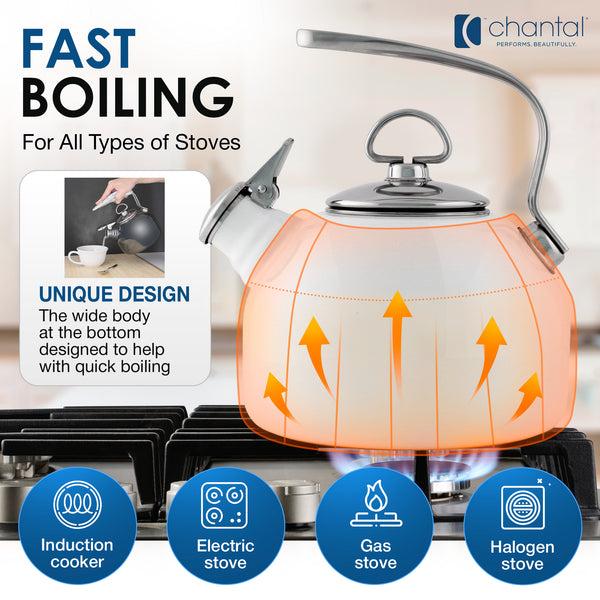 Chantal Stainless Steel Classic Teakettle (1.8 Qt.)