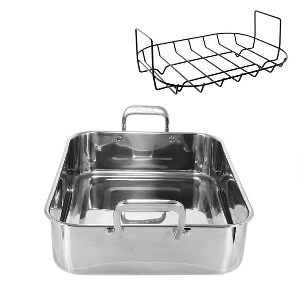 Chantal Stainless Steel Roaster With Nonstick Rack