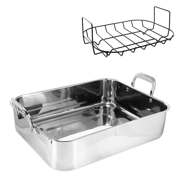Chantal Stainless Steel Roaster With Nonstick Rack