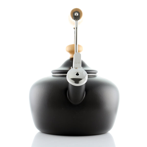 Chantal Enamel-on-Steel Carinawood Teakettle (1.8 Qt) Matte Black
