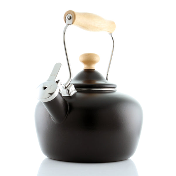 Chantal Enamel-on-Steel Carinawood Teakettle (1.8 Qt) Matte Black