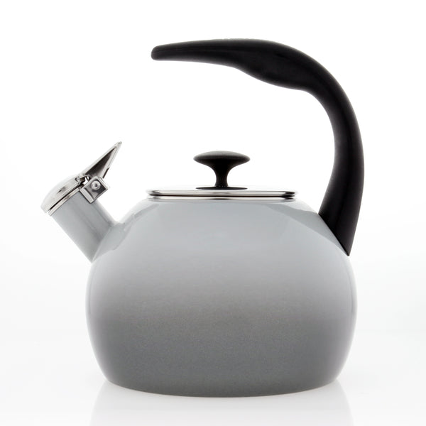 Chantal Enamel-on-Steel Heath Teakettle (2 Qt.) Fog Grey