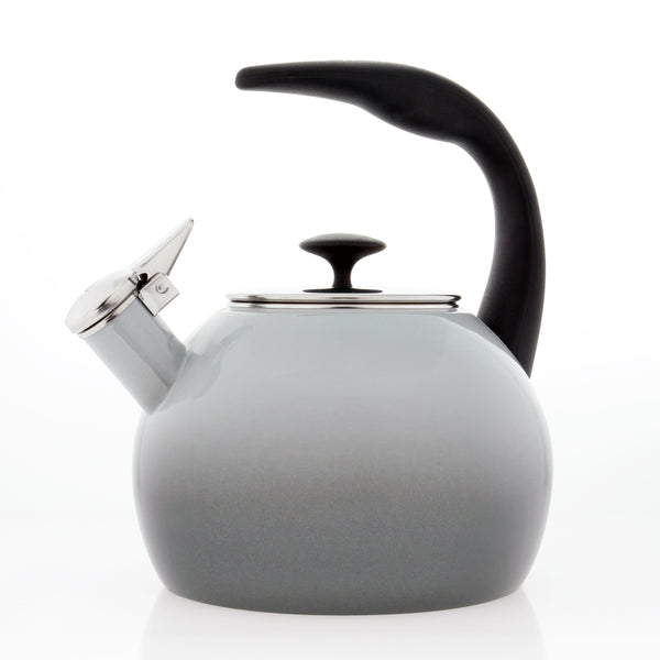 chantal Enamel-on-Steel Heath Teakettle (2 Qt.) Fog Grey