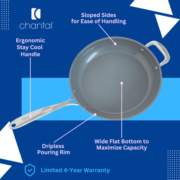 Chantal Induction 21 Steel 10 In. Fry Pan With Ceramic Coating