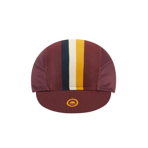 chapeau Chapeau Mens Lightweight Cap Club Stripe Aubergine S/M Only