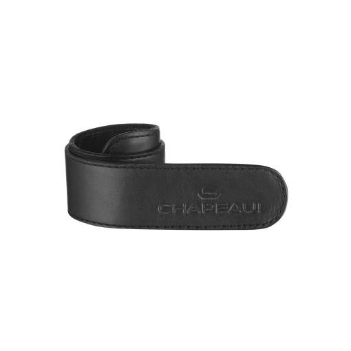 chapeau Leather Snap Wrap Trouser Strap One Colour Black 360mm