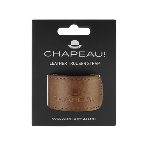 chapeau Leather Snap Wrap Trouser Strap One Colour Brown 360mm
