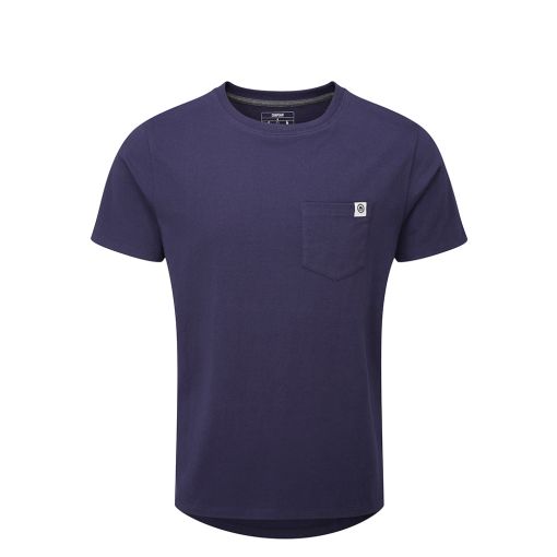 chapeau Mens Roundel Pocket Organic Cotton T-Shirt Deep Ocean