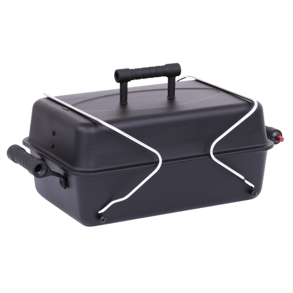 char broil 1-Burner Deluxe Portable Propane Gas Table Top Grill in Black