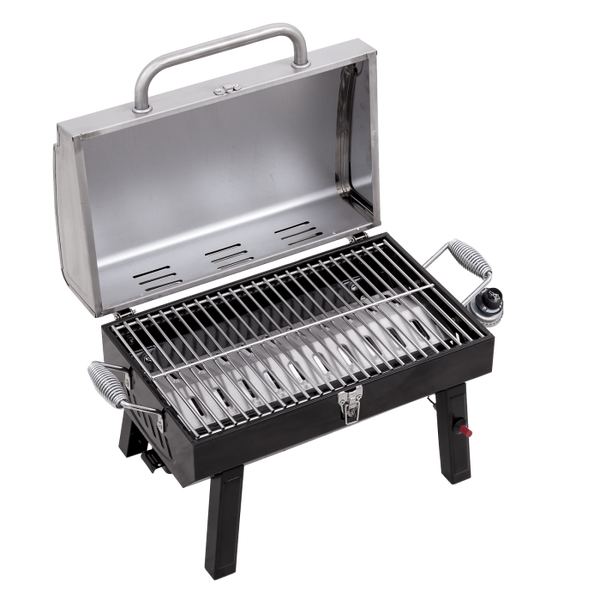 Char Broil 1-Burner Portable Propane Gas Grill In Stainless Steel