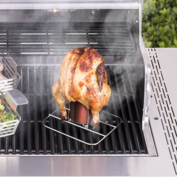 Char Broil Grill+ Folding Beer Can Chicken Roasting Rack
