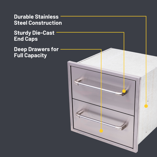 Char Broil Medallion Series™ Built-In Double Drawers