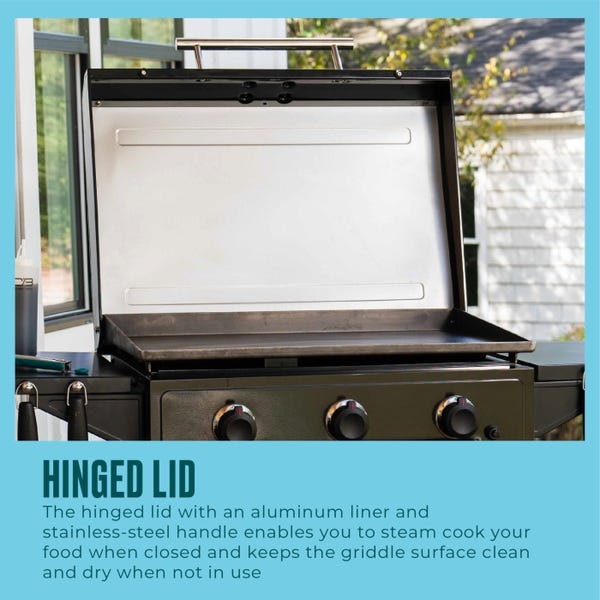 Char Broil PERFORMANCE SERIES™ 28" XL PROPANE GAS GRIDDLE WITH CART 3 BURNER FLAT TOP GRILL