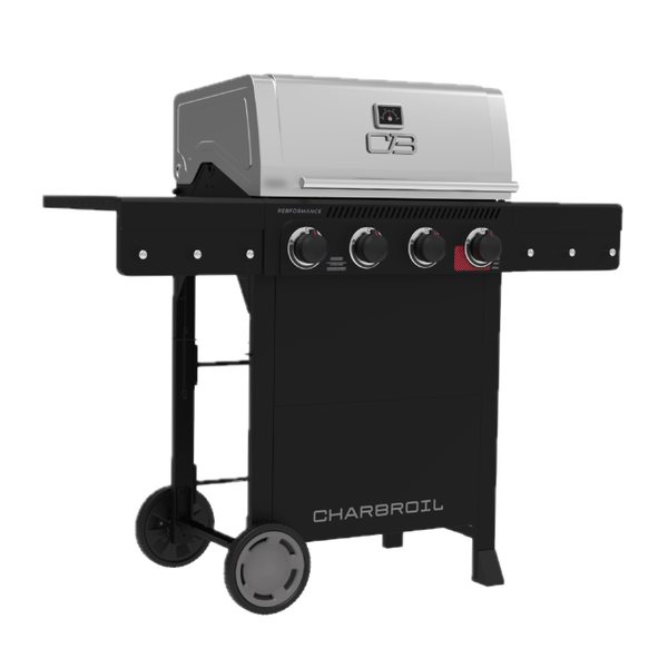 Char Broil Performance Series™ 4 Burner Cart Gas Grill With Sear Burner Black Stainless
