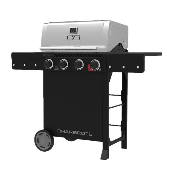 Char Broil Performance Series™ 4 Burner Cart Gas Grill With Sear Burner Black Stainless