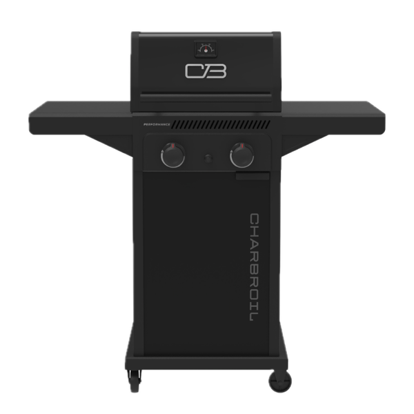 char broil Performance Series™ FlavorMax™ 2 Burner Gas Grill with Foldable Side Shelves Black