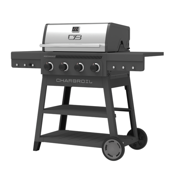 Char Broil Performance Series™ FlavorMax™ 4 Burner Cart Gas Grill Gray Stainless