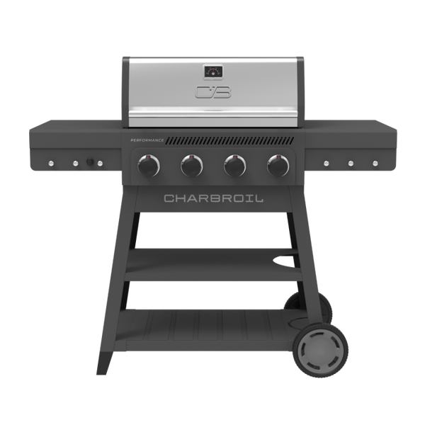 char broil Performance Series™ FlavorMax™ 4 Burner Cart Gas Grill Gray Stainless