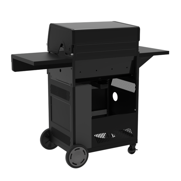 Char Broil Performance Series™ FlavorMax™ 4 Burner Gas Grill Cabinet With Side Burner Black Stainless
