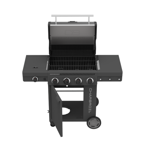 Char Broil Performance Series™ FlavorMax™ 4 Burner Gas Grill Cabinet With Side Burner Gray