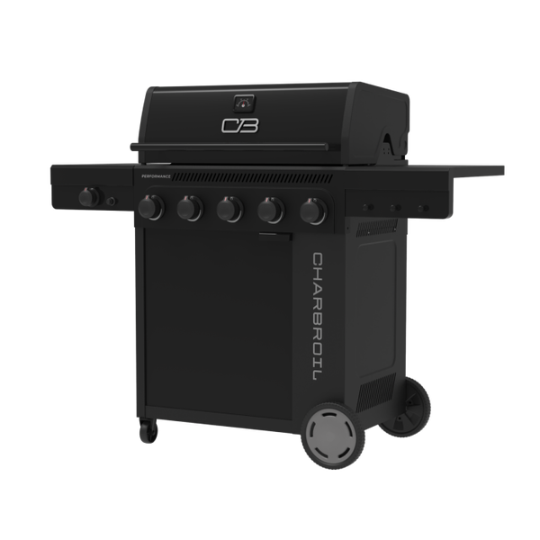 Char Broil Performance Series™ FlavorMax™ 5 Burner Gas Grill With Side Burner Blackout