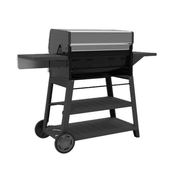 Char Broil Performance Series™ FlavorMax™ 5 Burner Gas Grill Cart With Side Burner Gray Stainless