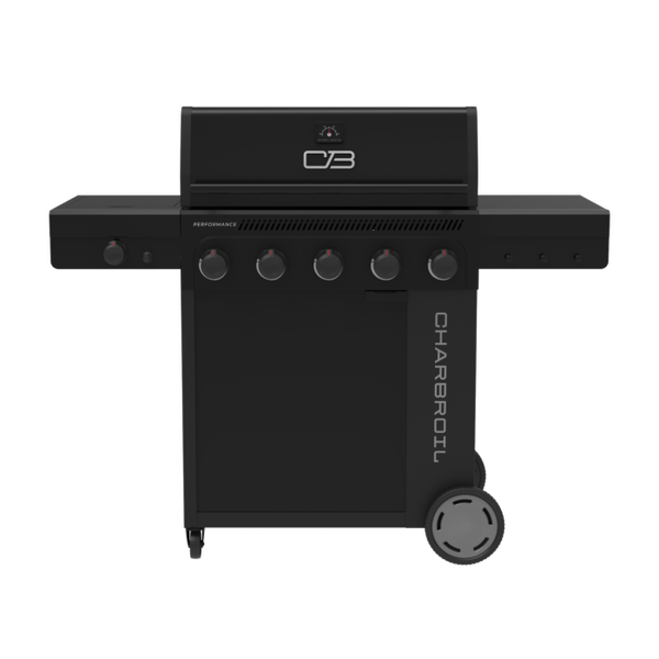 char broil Performance Series™ FlavorMax™ 5 Burner Gas Grill with Side Burner Blackout